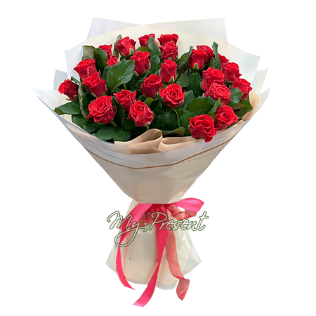 Букет из красных роз (50 см.)